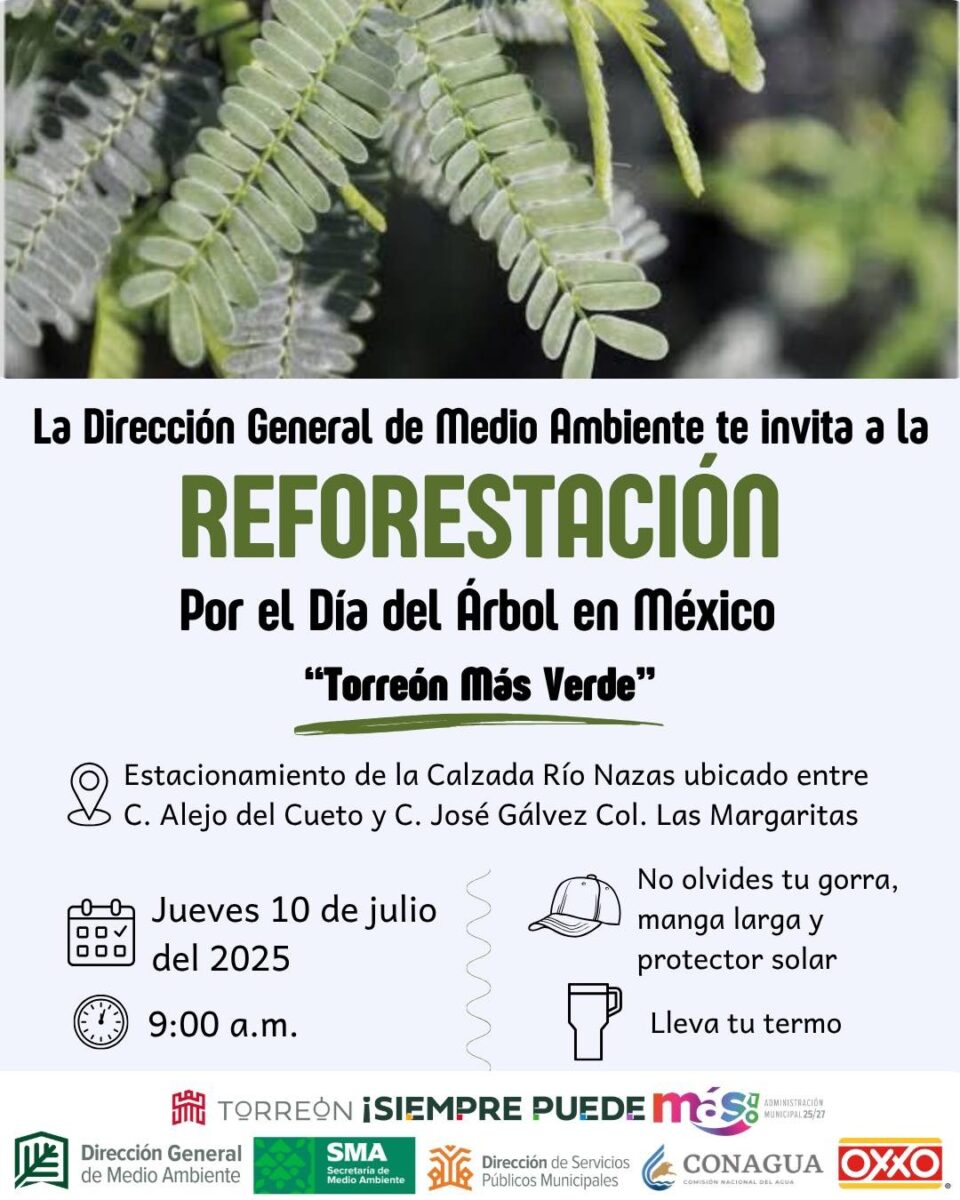 Medio Ambiente convoca a jornada de reforestación