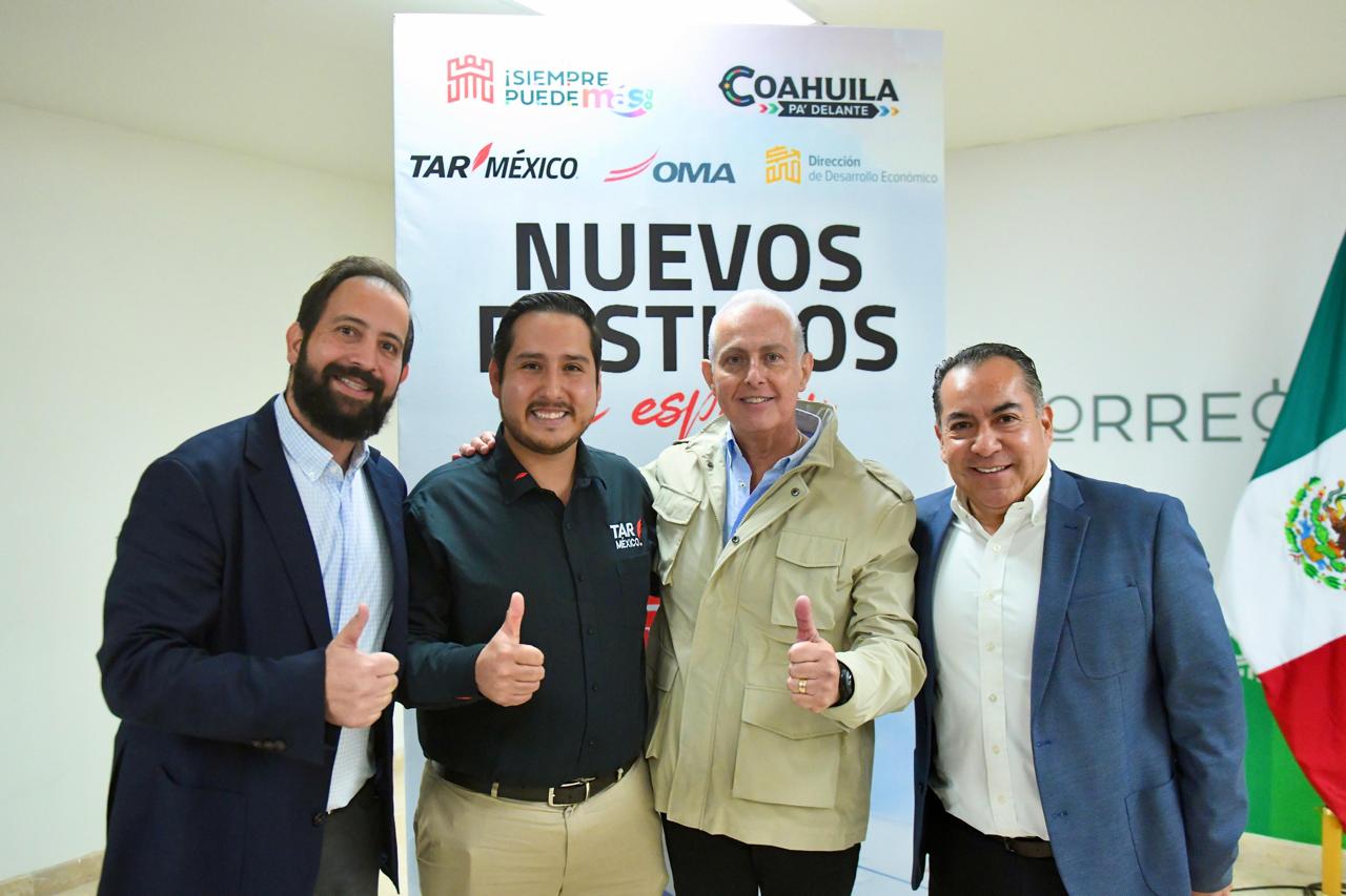 Román Alberto Cepeda González anuncia nuevas rutas aéreas a Mazatlán, Chihuahua y Monterrey