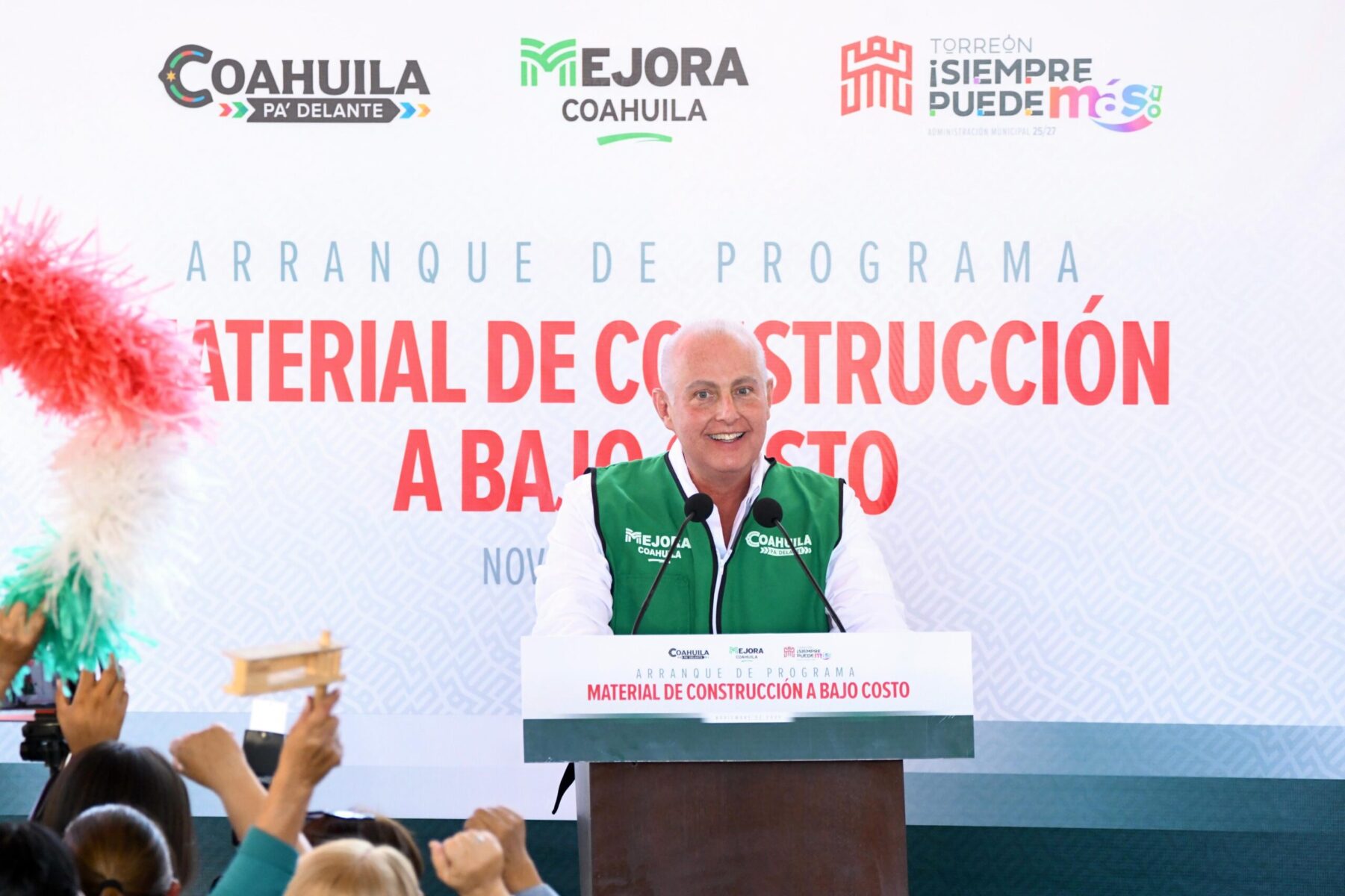Román Alberto Cepeda González arranca programa de materiales de construcción a bajo costo