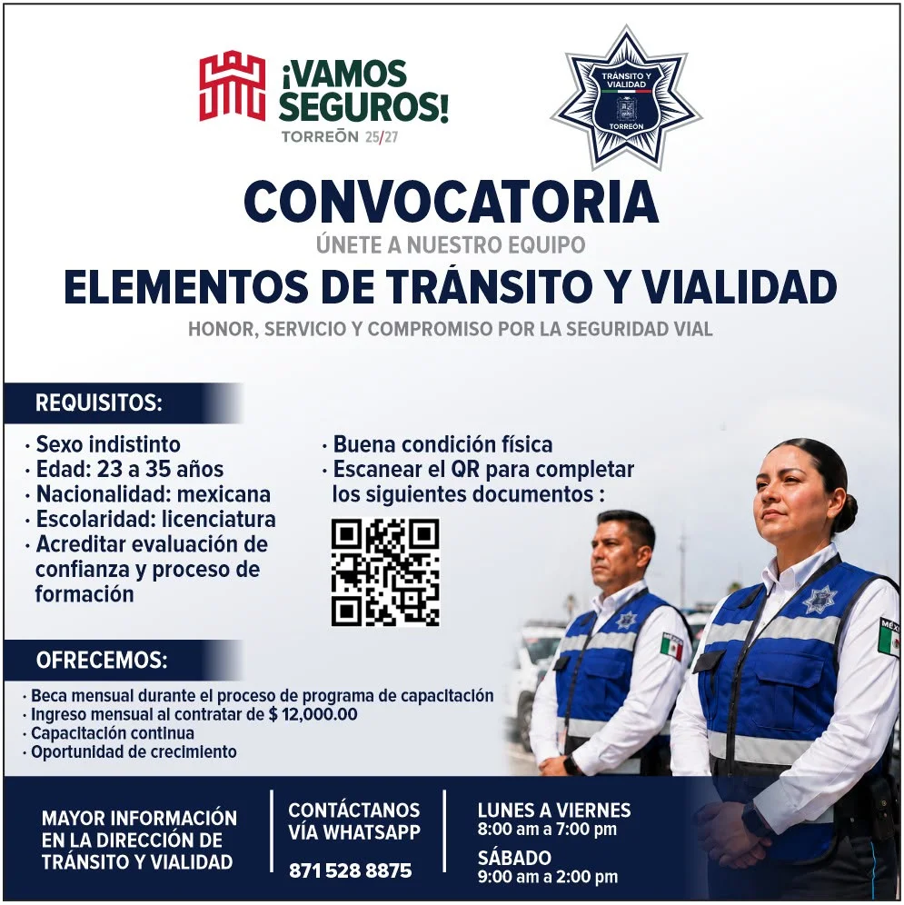 Lanzan convocatoria para la formación de nuevos agentes de Tránsito y Vialidad